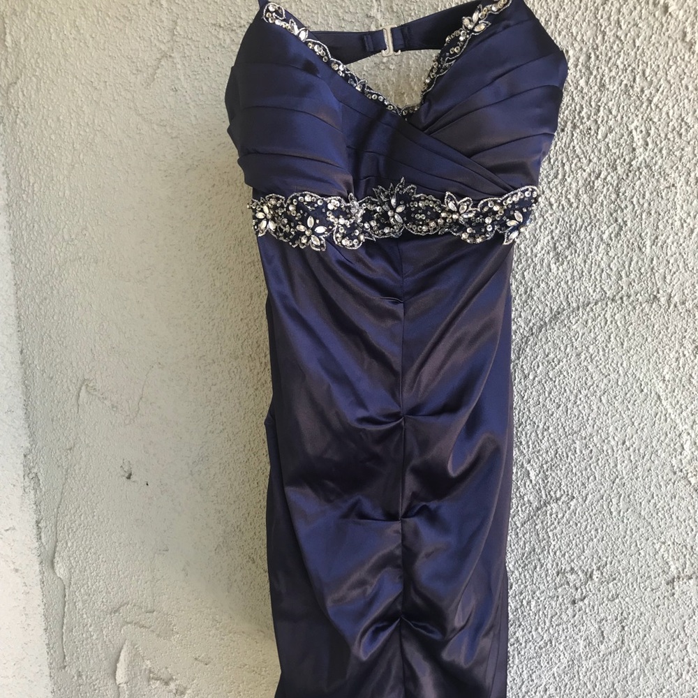 Open back prom formal dress